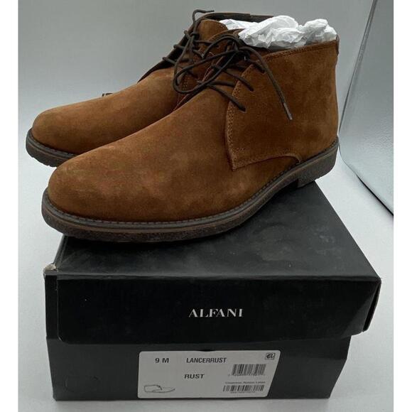 Alfani Other - Alfani Men's Lancer Chukka Boots 9M Rust Suede Ankle Casual New NIB